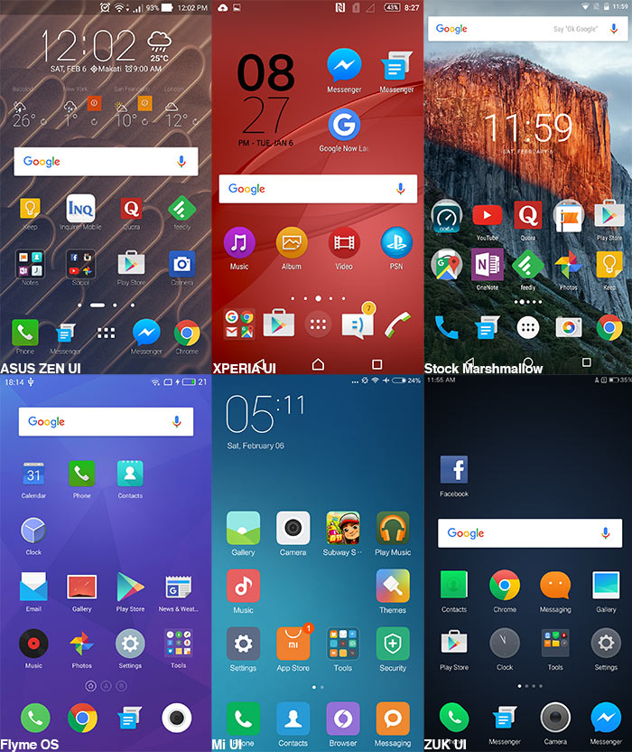 Android UI Comparison - Stock vs Zen, Xperia , Mi, ZUK