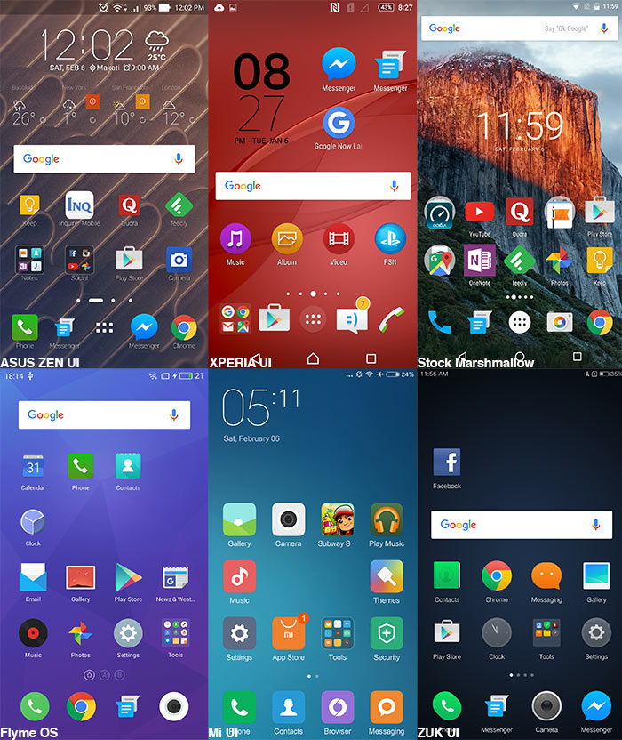Android UI Comparison - Stock vs Zen, Xperia   , Mi, ZUK