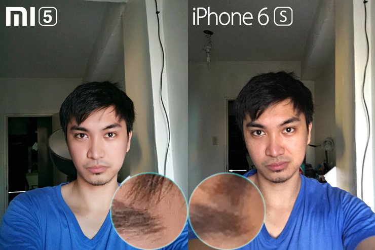 Selfie iphone 6s vs mi 5 camera review comparison 