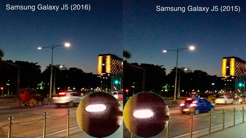Samsung Galaxy J5 2016 vs 2015 camera sample night sample 