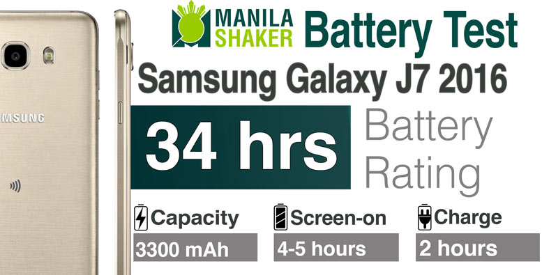 Samsung Galaxy J7 2016 Battery Life Rating Review
