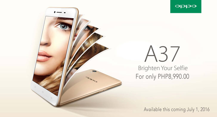 Oppo A37 officially priced for P8990: 5" HD screen, metal 