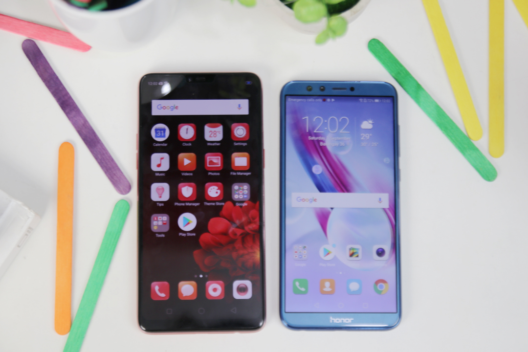 honor 9 lite vs oppo f7 comparison review oppo f7 case design