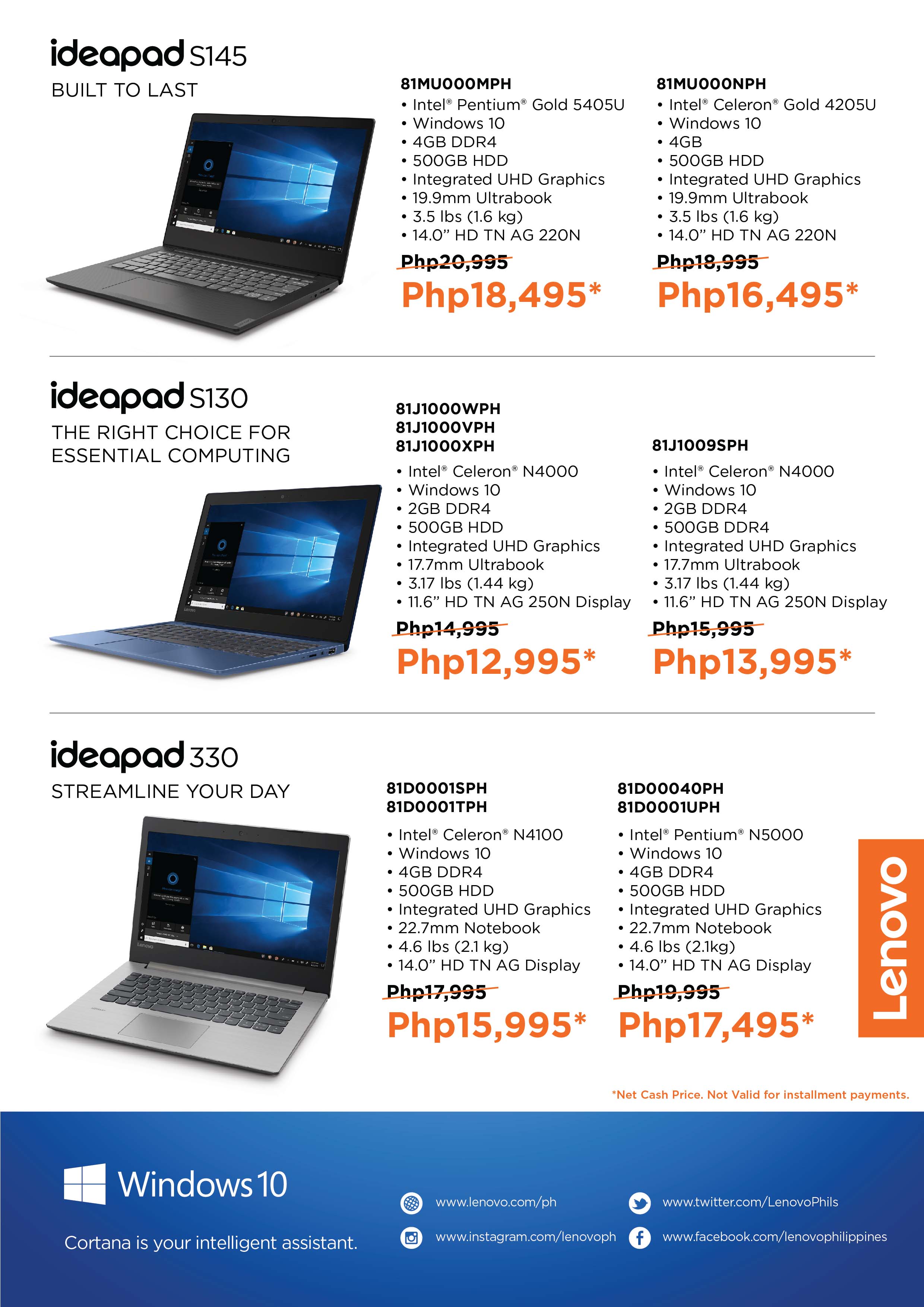 Lenovo Is Offering Thin and Light Laptops for as Low as P12,995